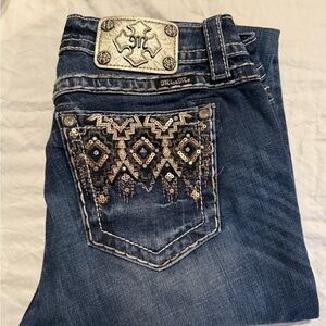Miss Me Women's Blue Embellished Jeans